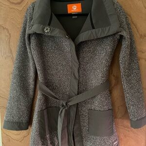 Merrell Charcoal Belted Trench Coat